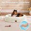Lit pour chien de taille moyenne - luxueux canapé imperméable en fausse fourrure avec housse amovible et lavable, lit orthopédique pour animal de compagnie avec traversins pour dormir, crème-213287553-213287554