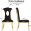 Chaises de salle à manger noires et dorées avec dossier ouvert-746602034-746602038