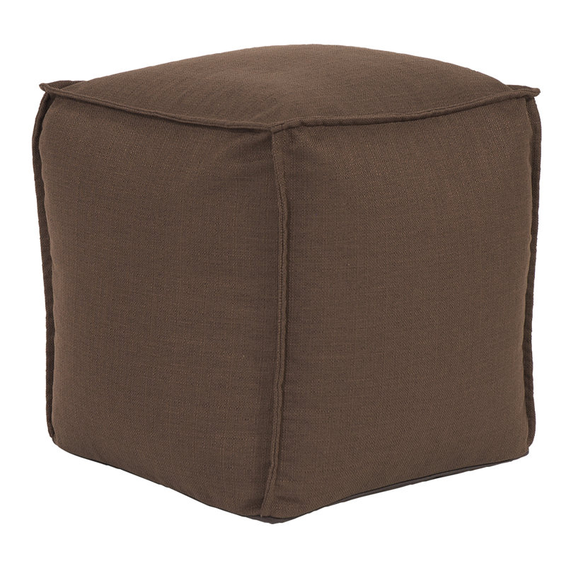 Philip Upholstered Pouf, Chocolate