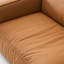 Causeuse coussin orange en cuir véritable