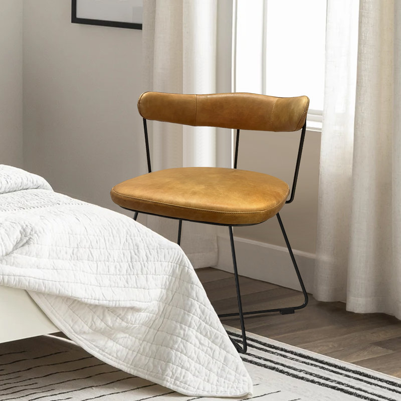 Chaise d'appoint en cuir véritable Griffin