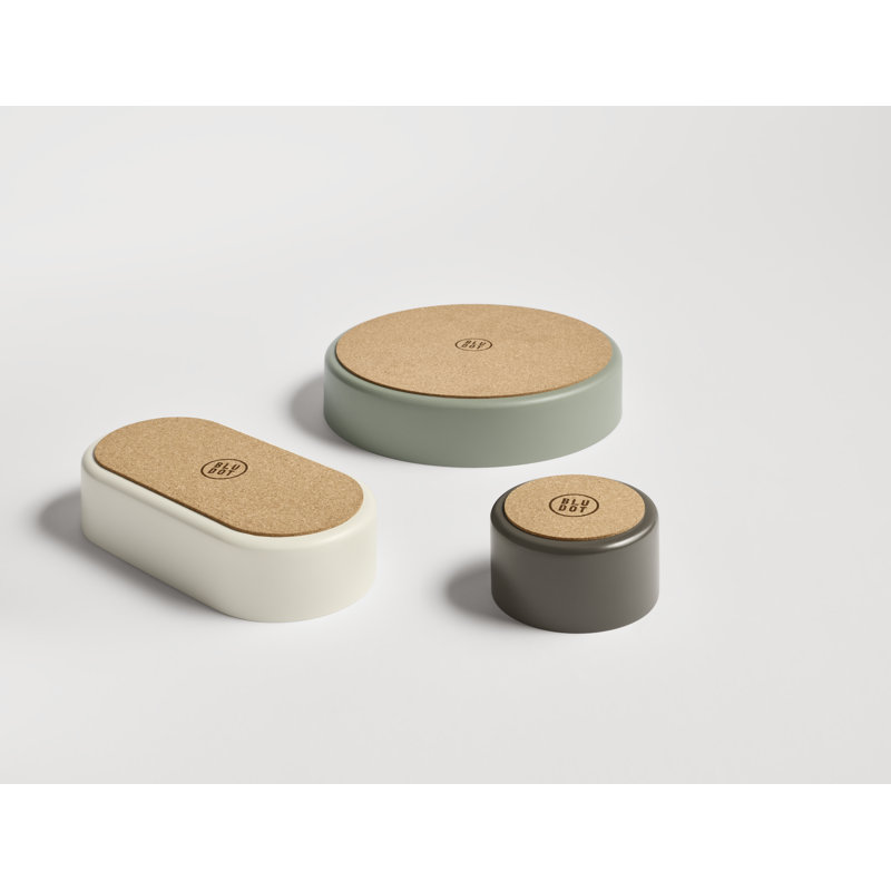 Ends Desk Organizer Set, Green/Ivory/Gray