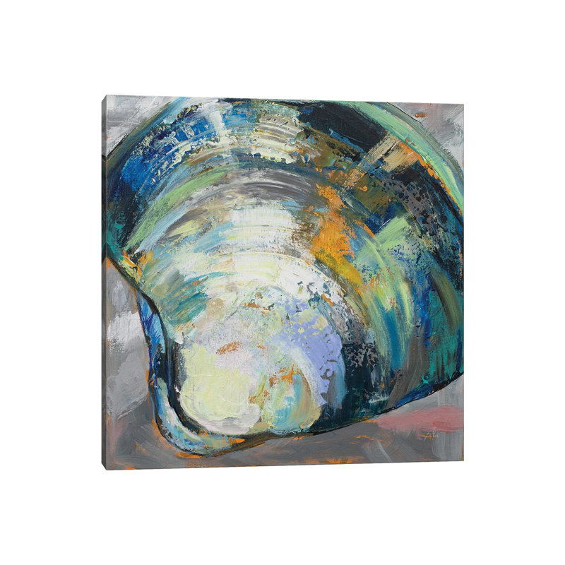 Clamshell Two by Jeanette Vertentes - Painting on Canvas, 66.04cm H x 66.04cm W x 1.91cm D, Wrapped Canvas