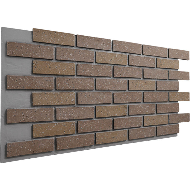 EverStone Traditional Faux Brick Panel, 44"W x 21 3/4"H x 3/4"D, Toffee Color, Toffee