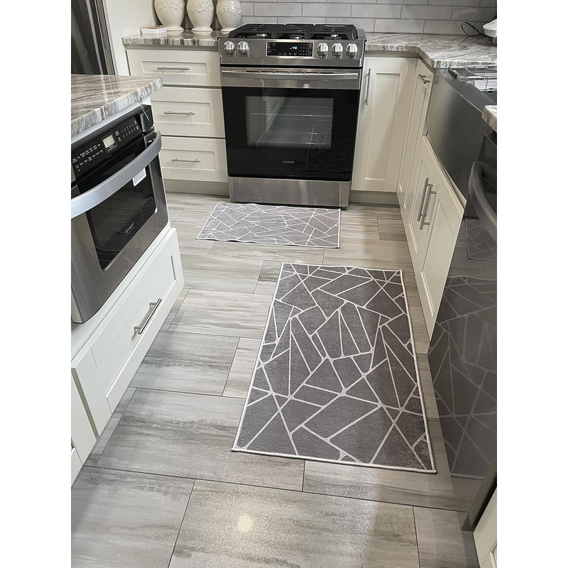 Tapis de cuisine polyvalent, Gris