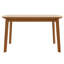 Table de salle à manger rectangulaire Mid-Century moderne 47,3 x 29,6 x 29,1 pouces, finition brune, 4 places, convient aux rassemblements de groupe de 47 pièces, fonctionnelles différentes
