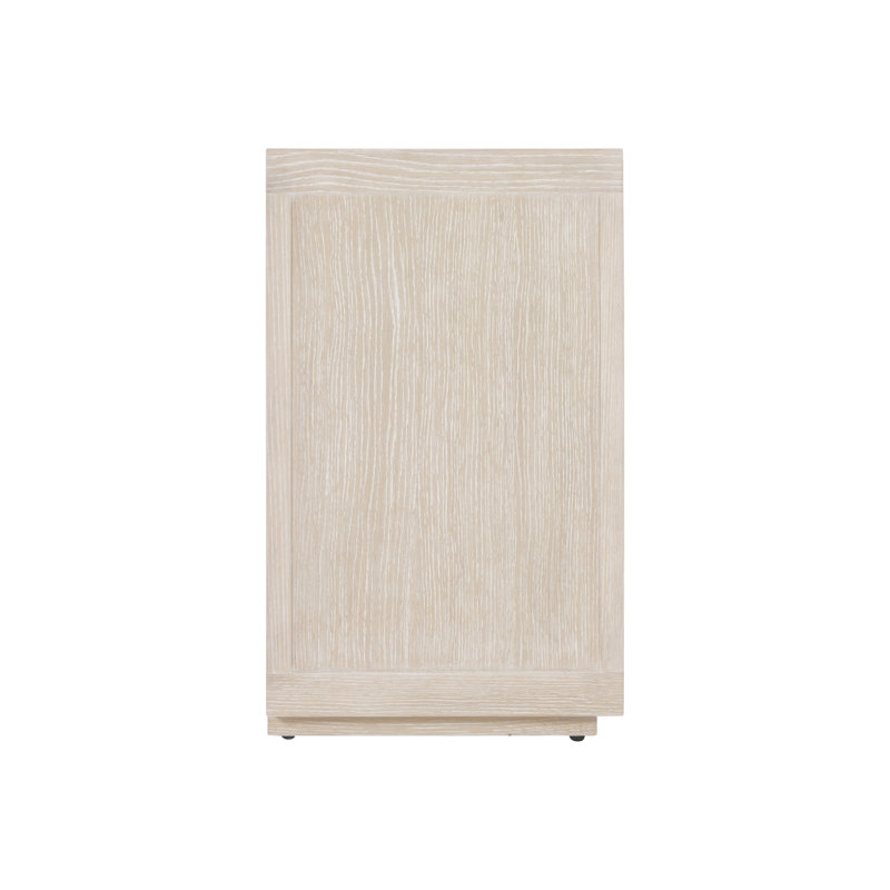 Transitional Beige Ash and Oak 2-Drawer Nightstand