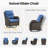 5 - Person Handwoven Wicker Patio Conversation Fire Pit Set With 5" Olefin Cushions Swivel Glider Chairs-123855008-123855009