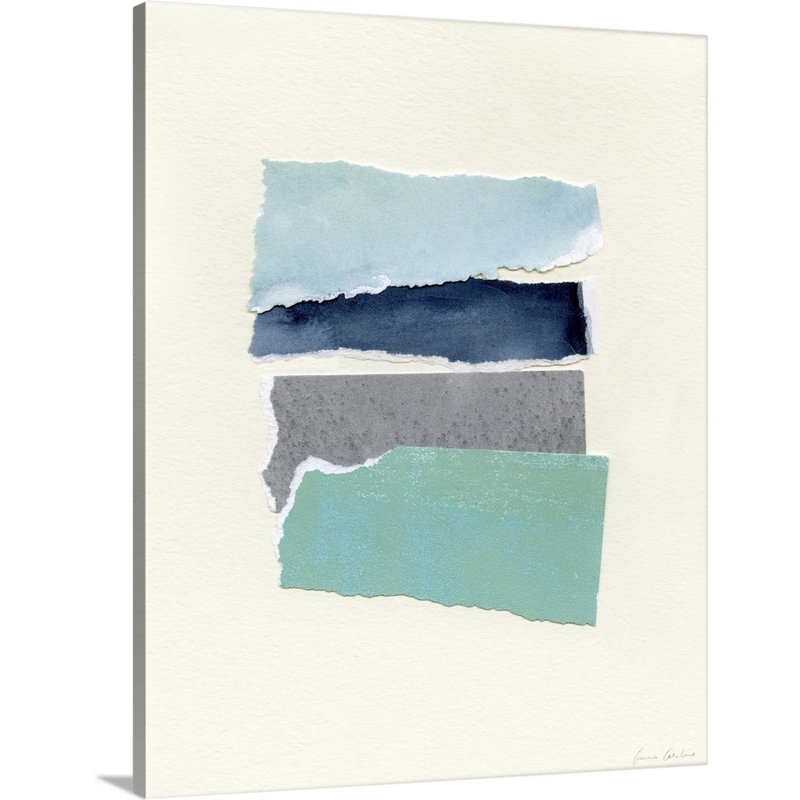 «Seaside Color Study IV» par Emma Caroline - reproduction d'art, H 30 po x l 24 po x P 1,25 po, Toile tendue