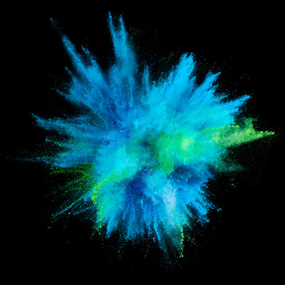 Coloured Powder Explosion by Cerber82 - Wrapped Canvas Print
