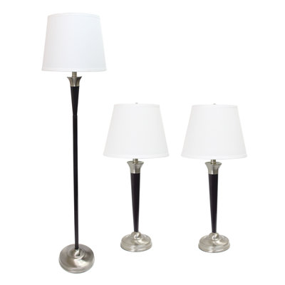 Ensemble de lampes de table et de plancher 3 pièces Borchardt