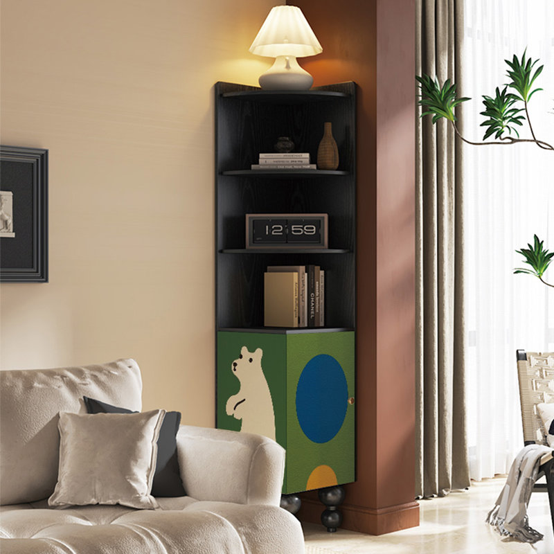 Modern interesting pattern corner bookcase