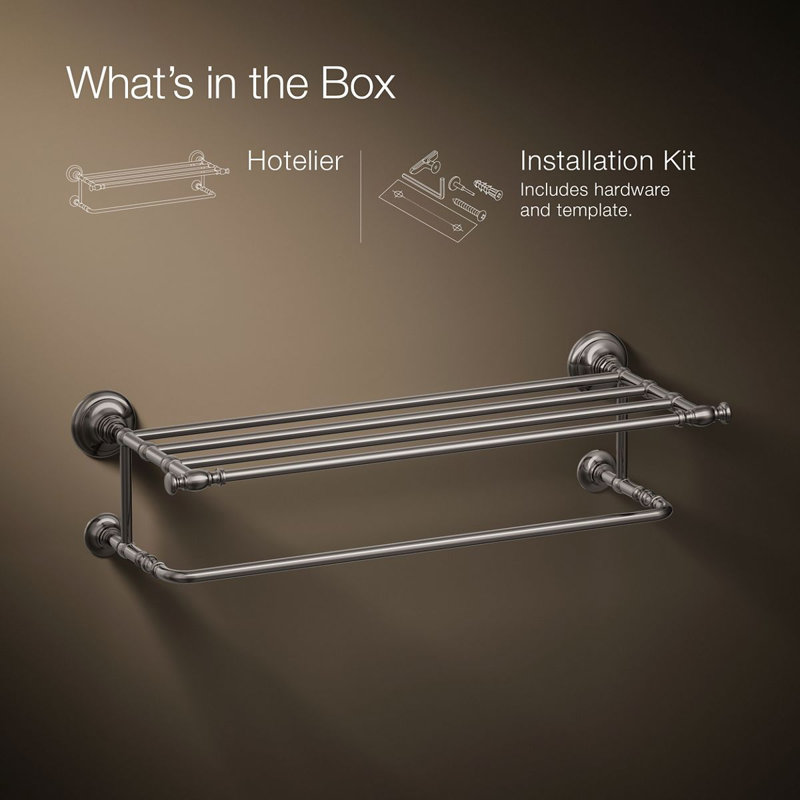Artifacts Hotelier Wall Shelf, Vibrant Titanium