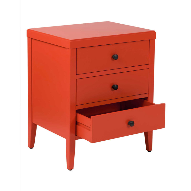 Rushville Wood Nightstand, Orange