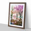 Reflection of the Pink Blossom Trees - Picture Frame Painting Print-55598137-55598130