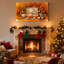 Pièces de Noël rétro, décorations de Noël, ensemble de 3 impressions sur toile, thème des fêtes-944119826