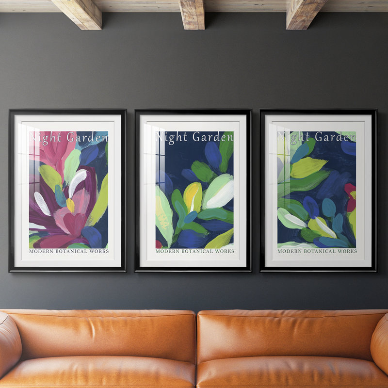 Affiches d'exposition Night Garden I, Noir, H 21 po x l 30 po