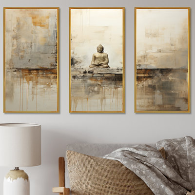 Religious Buddhism Statue II - Buddhism Wall Decor Set