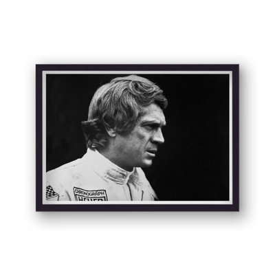 Steve Mcqueen In Motor Racing Suit 9 Le Mans - Single Picture Frame Print