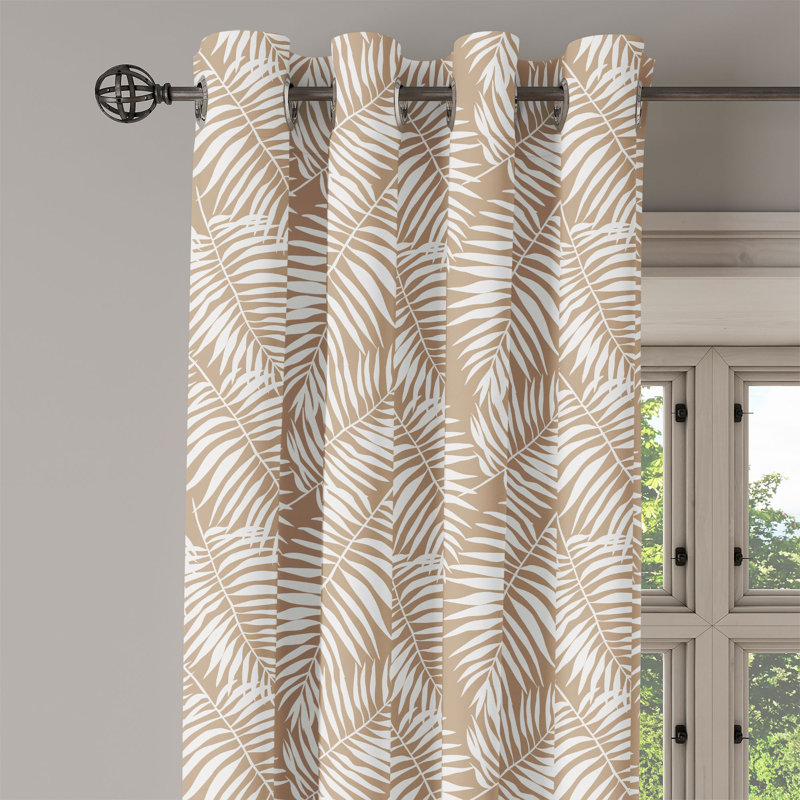  Paire de rideaux semi-transparents en satin, L 50 po x L 72 po, Brun pâle / blanc