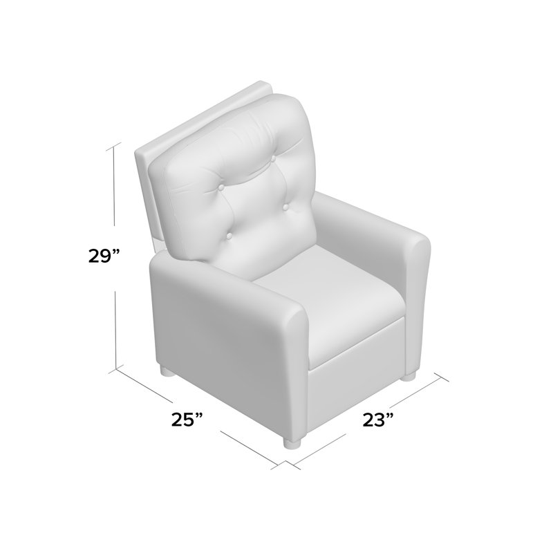 Brizio Kids 13'' Recliner Chair and Ottoman