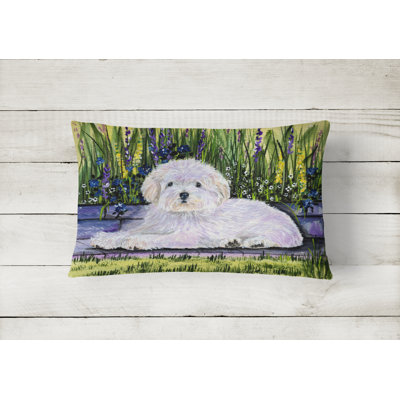 Coton De Tulear Outdoor Reversible Throw Pillow