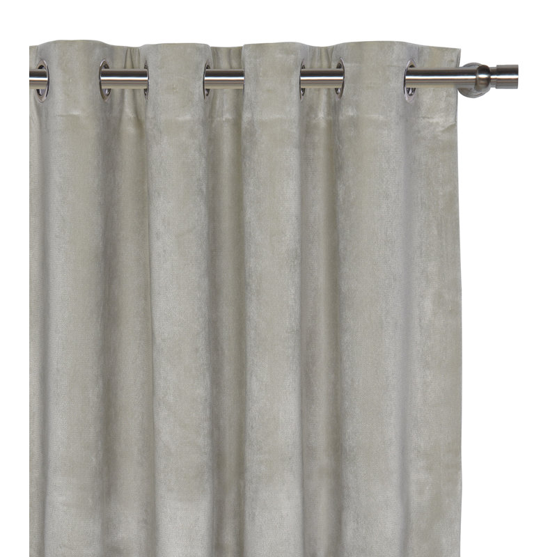 Nellis Plush Velvet Room Darkening Curtain, 48" W x 84" L, Glacier