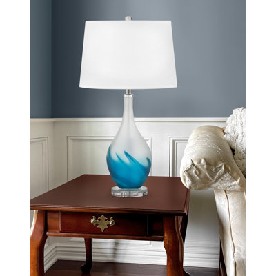Glass USB Table Lamp