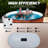 Inflatable Hot Tub 7 Person Outdoor Spa, Drop Stitch Portable Hot Tub with Bubble Massage System for Home and Personal Relaxation, Fast Heating, Foam Mats, Wood Grain