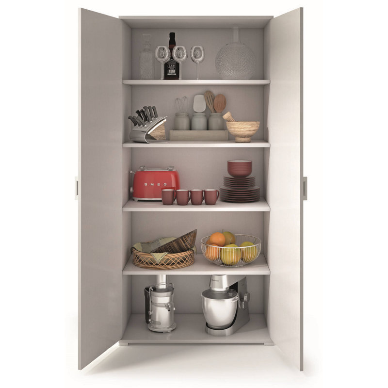 Gurtrue 2 Door Manufactured Wood Wardrobe, White