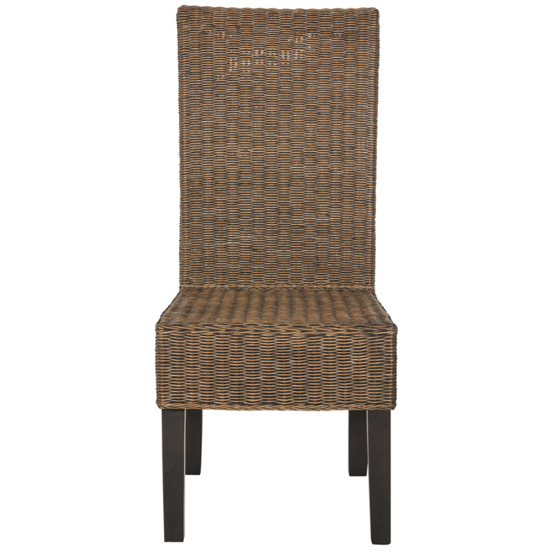 Odette High Back Brown Rattan Dining Chair Set