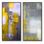 «Gray Meets Yellow Abstract Art», ensemble de 2 impressions sur toile-1057944440-1057944388