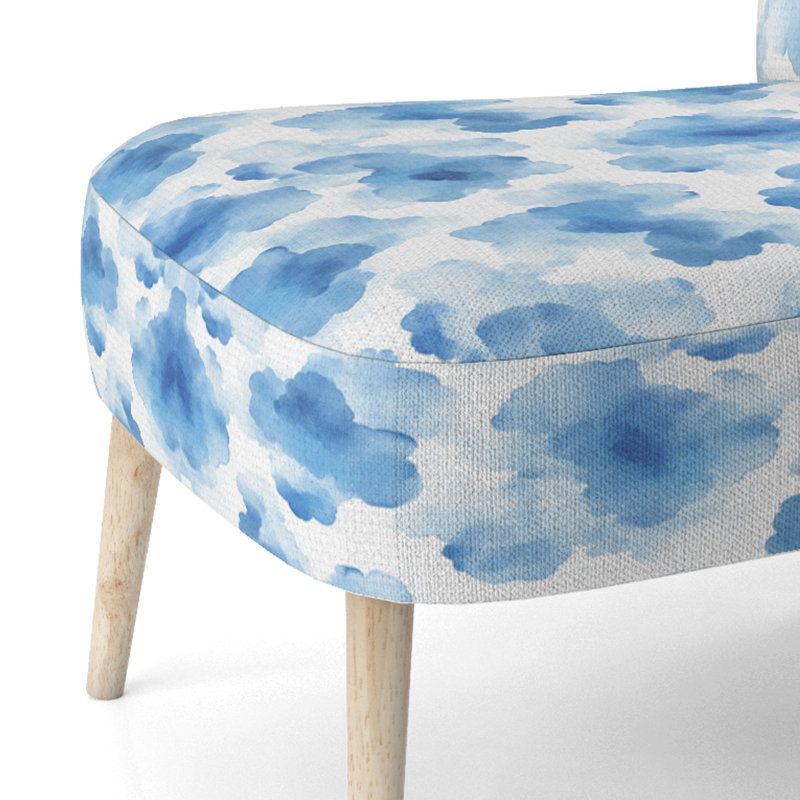 Chaise rembourrée moderne - bleu nuage, Chaise d'appoint sans accoudoirs