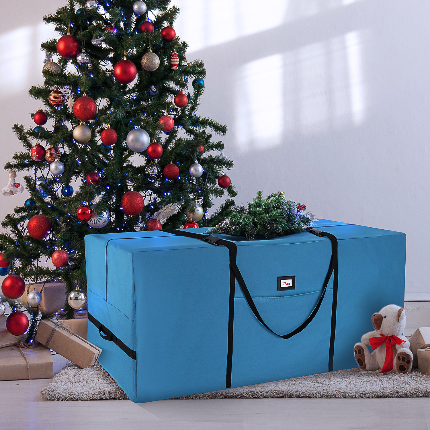 Moisture-Resistant Christmas Tree Storage Bag, 60" H x 20" W x 25" D