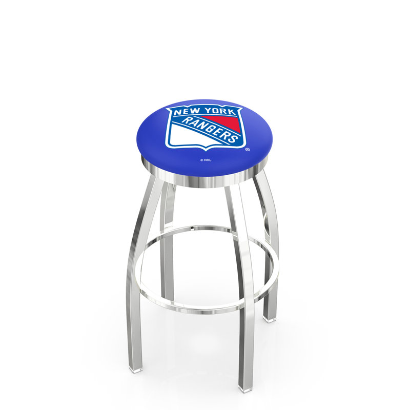 NHL Swivel Extra Tall Stool, New York Rangers, Chrome, "Bar Stool (30" Seat Height)"