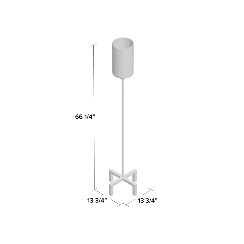Panos 66.25'' Traditional Floor Lamp, Silver
