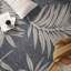 Tapis intérieur / extérieur bleu / gris / ivoire à motif floral Dowd-717913088