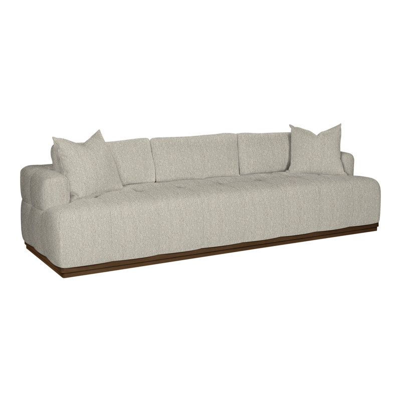 Thom Filicia Home Tufted Sofa, Ian Smoke, Havana