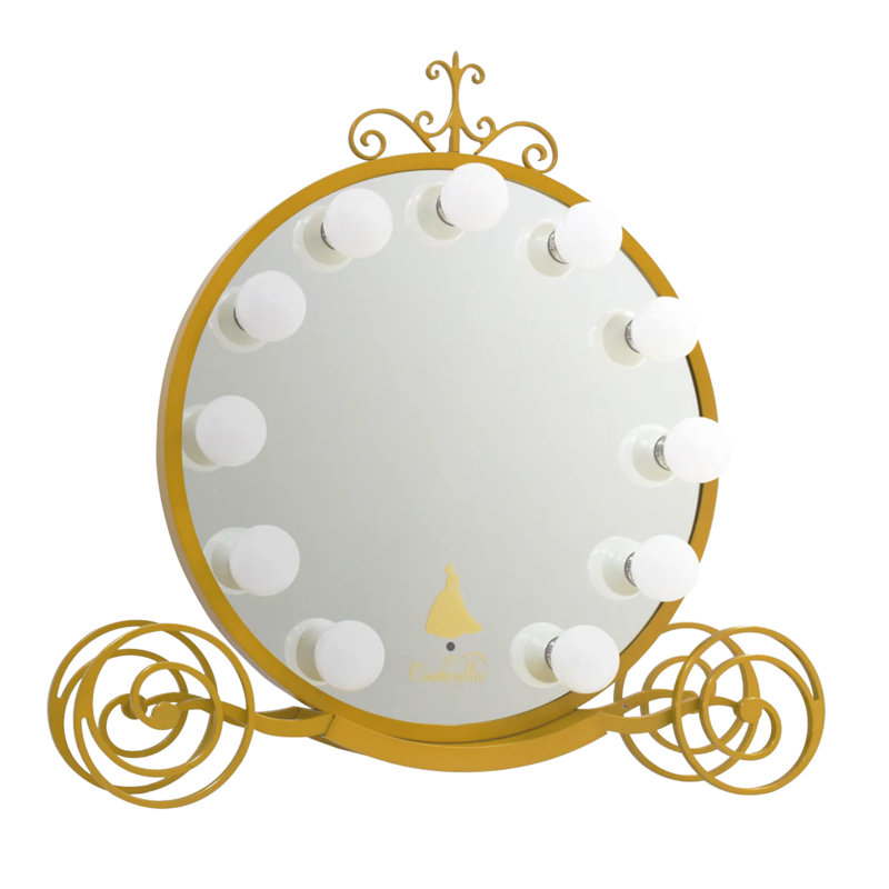 Miroir de coiffeuse avec lumières et base Cinderella