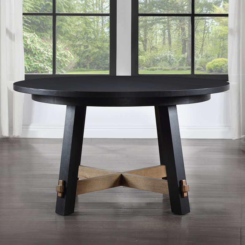 Ensemble repas pour 4 personnes Rickye, 7 pièces : table, 6 chaises, Noir, noir, noir, noir, Beige