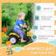 «Kids Ride On Farm Tractor», pédale manuelle sur une voiture avec remorque de rangement arrière, pelle et râteau, klaxon pour les enfants de 3 ans