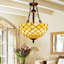 Stabler 3 - Light Dimmable Tiffany Geometric Chandelier