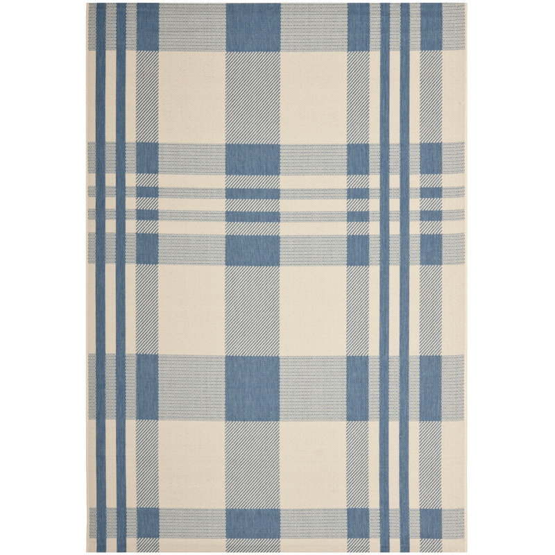 Andish Plaid Indoor / Outdoor Area Rug, Rectangle 160 x 231cm