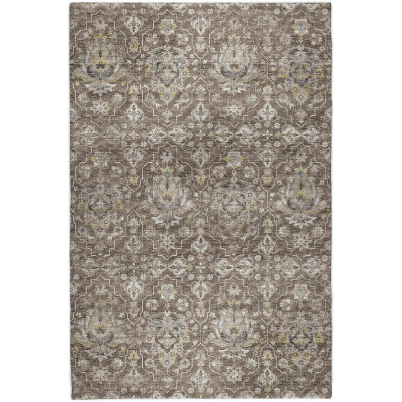 Tapis à poils longs lavable à la machine de qualité supérieure ADS94, Bois flotté, 3 pi x 5 pi