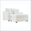 Canapé-lit 65,4 po avec rangement caché - Velours flocon de neige-129472969