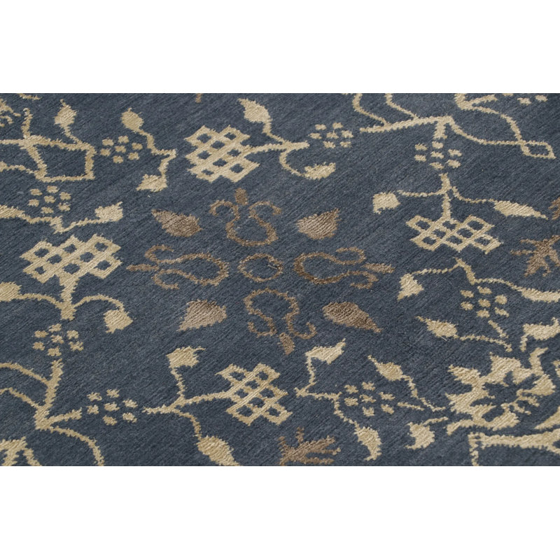 Rug & Kilim’S European Style Dragon Rug In Blue With Bronze Pictorials