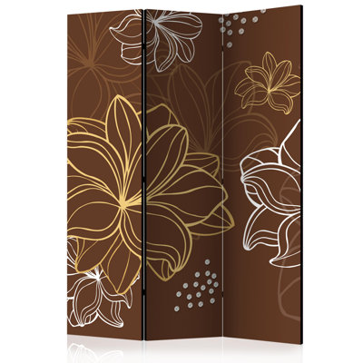Glories 135cm W x 172cm H 3 - Panel Solid Wood Folding Room Divider