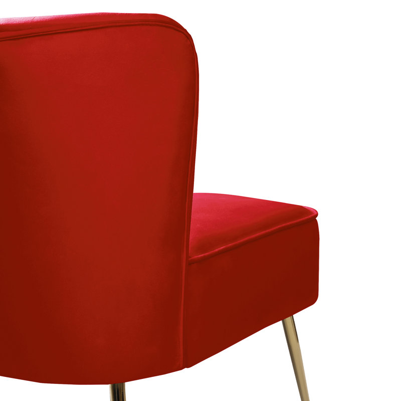 Causeuse rembourrée Farrah, Rouge