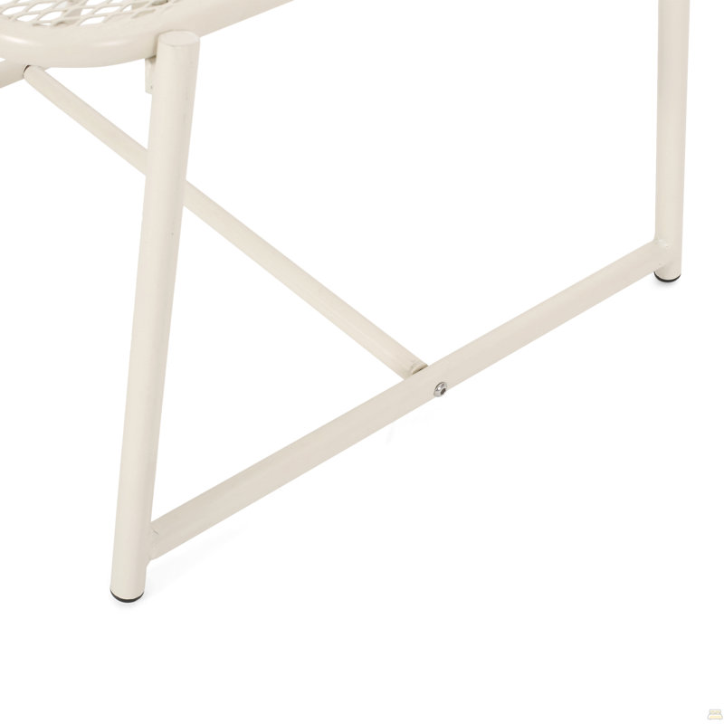 Side Table, 13.25" H x 19.5" W x 18" D, Matte White