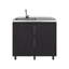 Armoire utilitaire Wenge Gold avec 2 portes et 3 tablettes